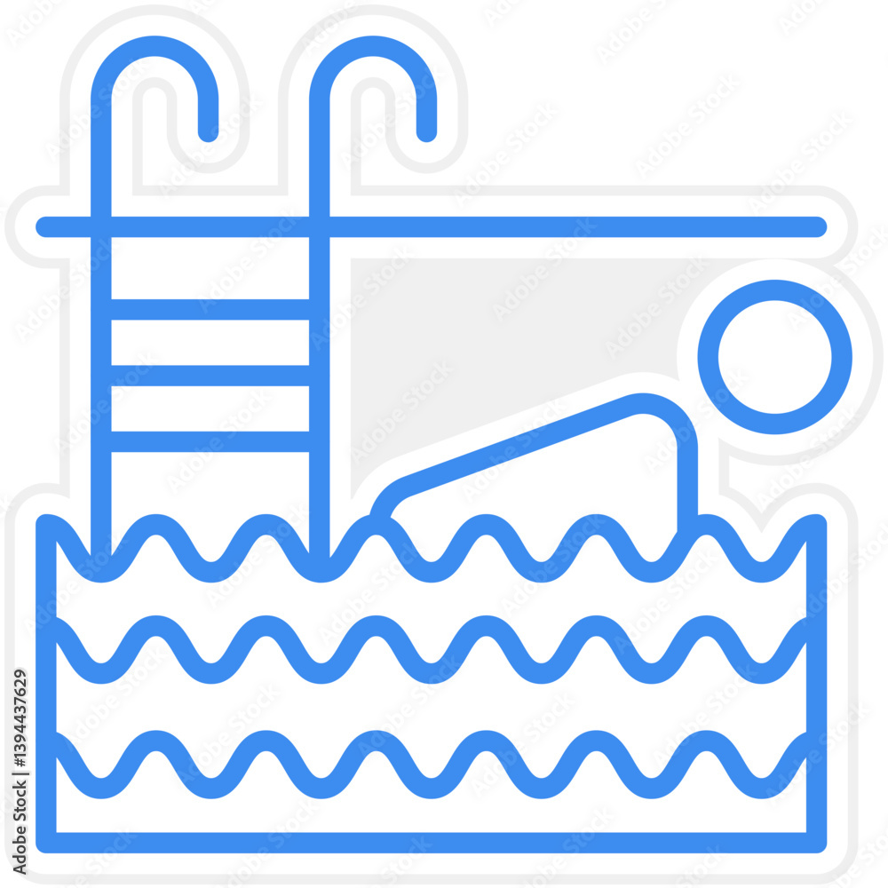 Swimming Icon Style Swimming Icon Style