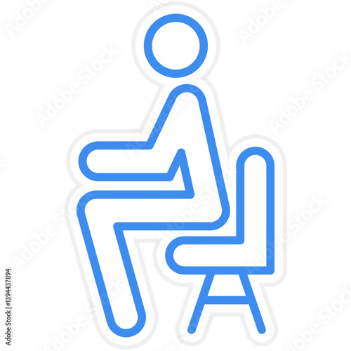 Sit Up Icon Style