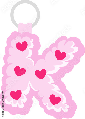 Key Chain Love Letter Vector Element Alphabet K