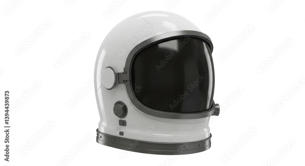 Fototapeta premium Isolated White Astronaut Helmet