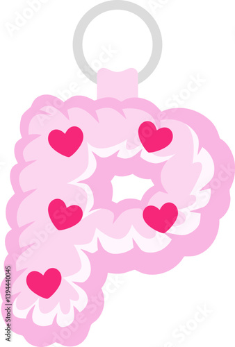 Key Chain Love Letter Vector Element Alphabet P