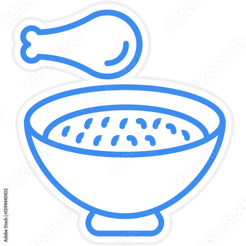 Chicken Rice Icon Style