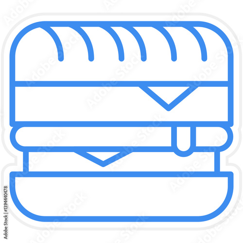 Cuban Sandwich Icon Style