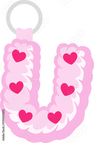 Key Chain Love Letter Vector Element Alphabet U
