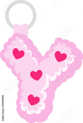 Key Chain Love Letter Vector Element Alphabet Y