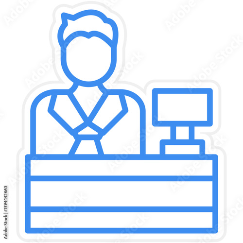 Clerk Male Icon Style