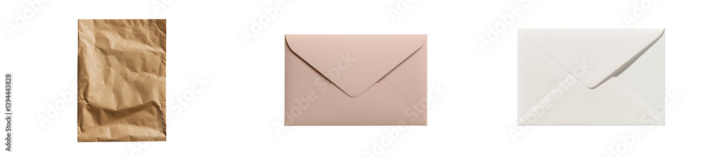 Minimalist mockups of various envelope designs in neutral tones showcasing versatility and style for stationery presentation Minimalist mockups of various envelope designs in neutral tones showcasing versatility and style for stationery presentation