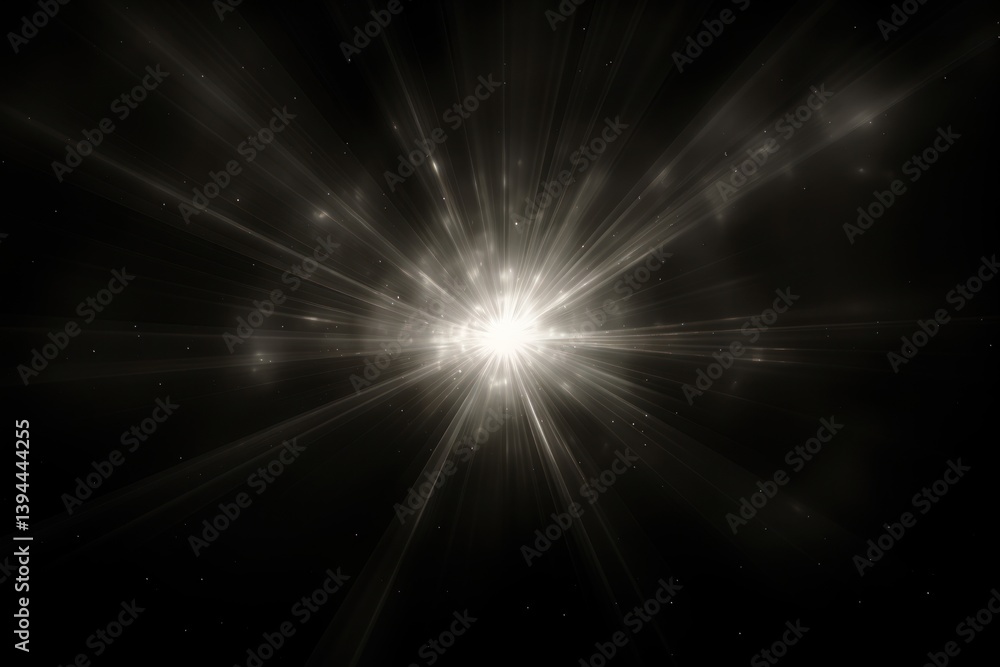 Naklejka premium Radiant cosmic explosion light burst