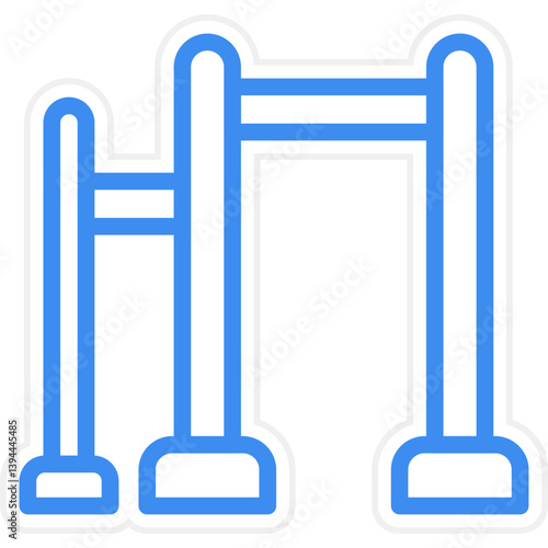 Chin Up Bar Icon Style