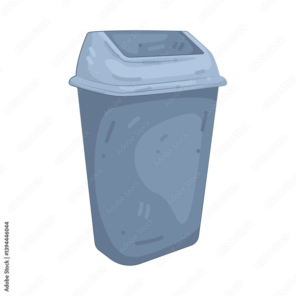 Illustration of Plastic Waste Bin Illustration of Plastic Waste Bin