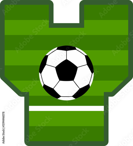 Soccer Court Field Letter Vector Element Alphabet Y