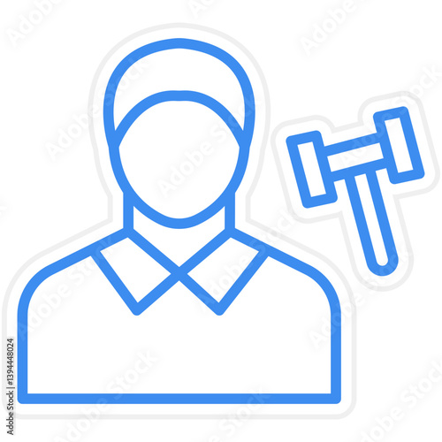 Judge Male Icon Style