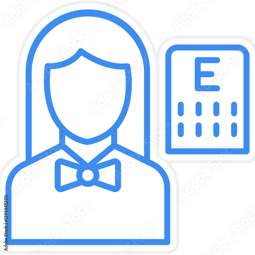 Optometrist Female Icon Style