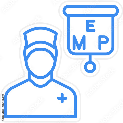 Ophthalmic Nurse Male Icon Style
