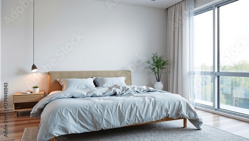 Modern Minimalist Bedroom, Comfortable Sleep, Cozy Space