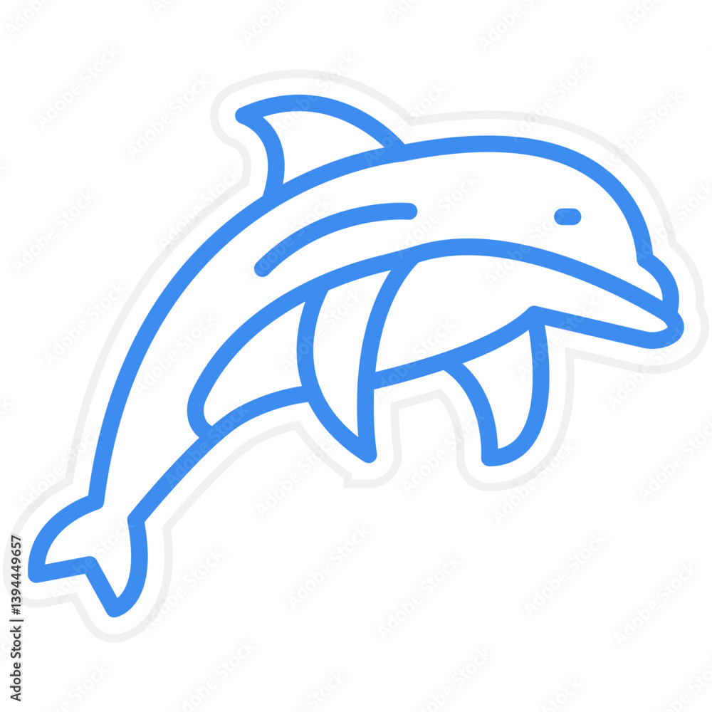 Obraz premium Dolphin Icon Style
