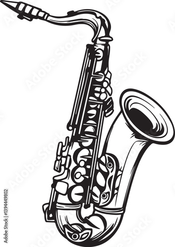 saxophone isolated on white