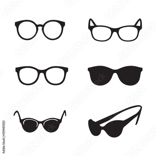 fashion eyeglass collection vector pack