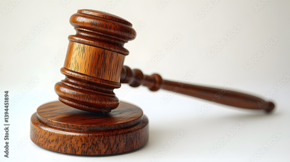 Judge Holding Gavel with Papers in Background Judge Holding Gavel with Papers in Background