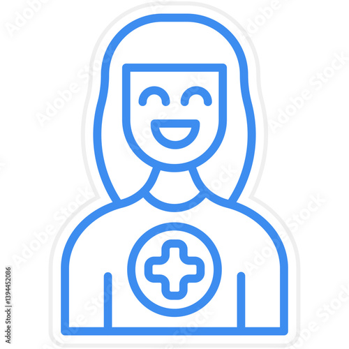 Female Patient Icon Style
