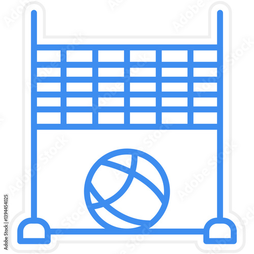 Beach Volleyball Icon Style