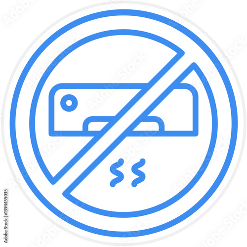 No Air Conditioning Icon Style