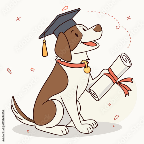 dog with a gift