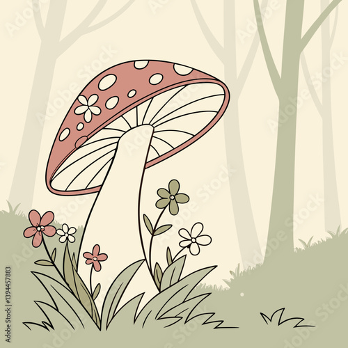mushrooms in the forest