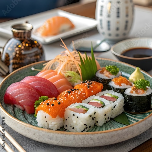 sushi on a plate