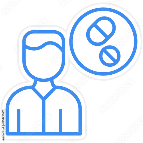 Drug Addiction Icon Style