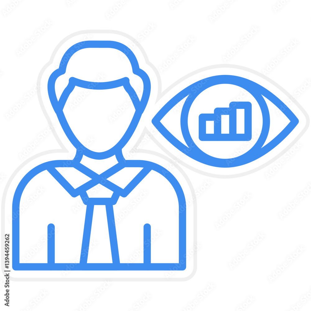 Business Vision Icon Style Business Vision Icon Style