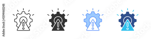 Mitigation Multi Style Icon Set Vector 