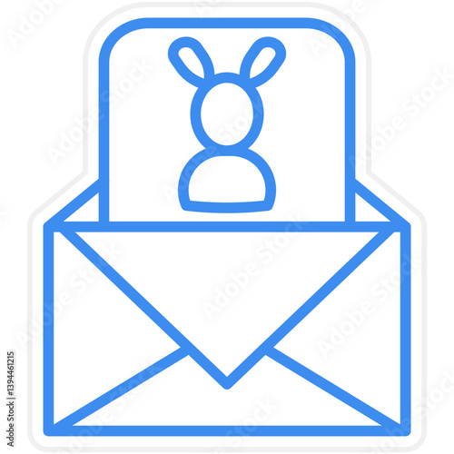 Easter Letter Icon Style
