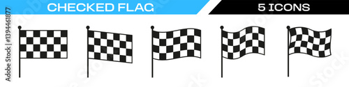 flag checked icon. Racing flag vector