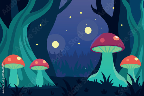 vector illustration of mushroom