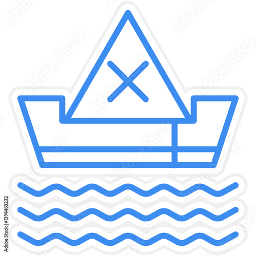 Pirate Ship Icon Style