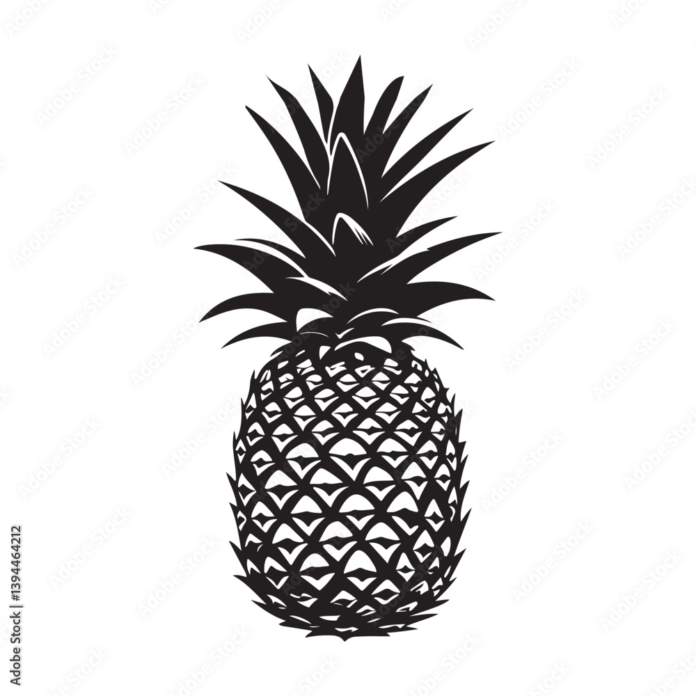 Obraz premium pineapple vector isolated on white background