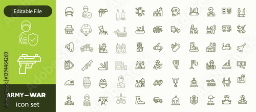 War Stroke icon collections. Containing Combat, Army icons .