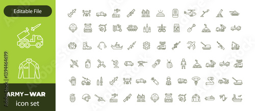 War Stroke icon collections. Containing Combat, Army icons .