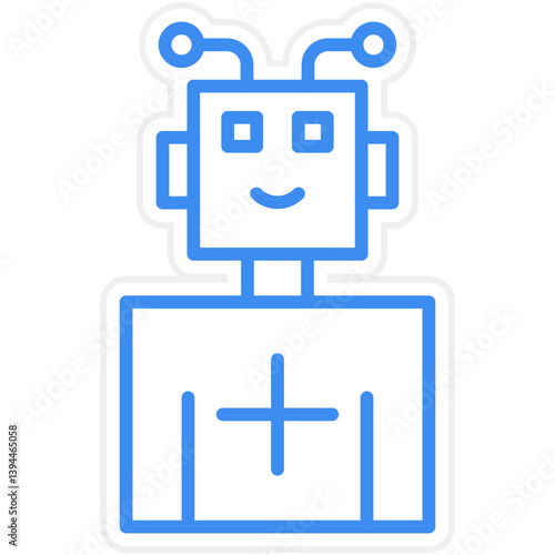 Robotic Nurse Icon Style