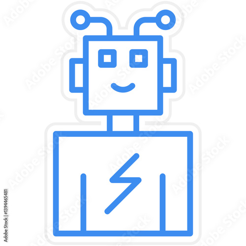 Robot Battery Icon Style