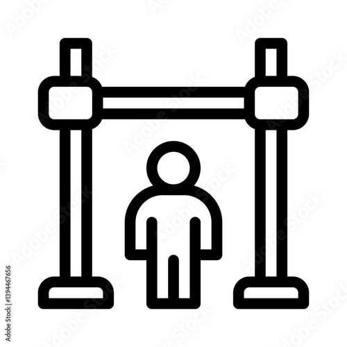 chin up line icon