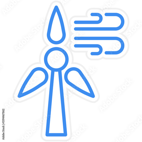 Wind Turbine Icon Style