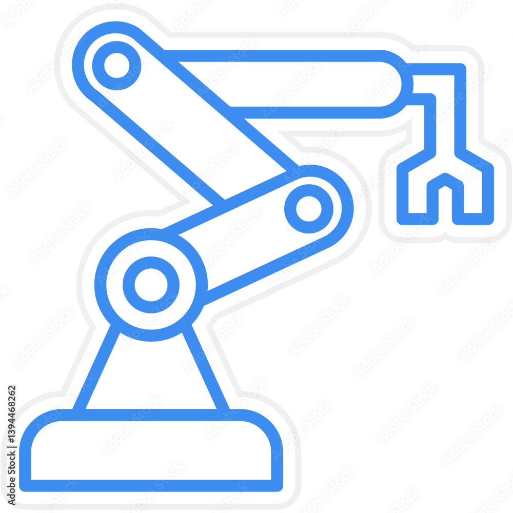 Industrial Robot Icon Style Industrial Robot Icon Style