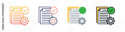 Checklist Multi Style Icon Set Vector 