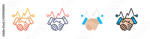 Resistance Multi Style Icon Set Vector 