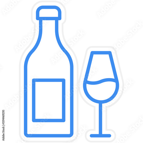 White Wine Icon Style
