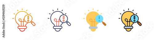 Identification Multi Style Icon Set Vector 