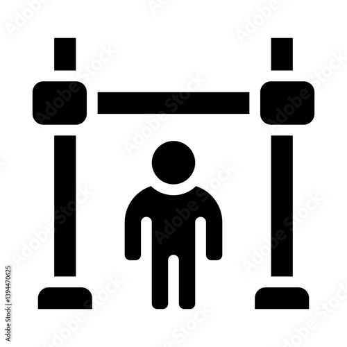 chin up glyph icon