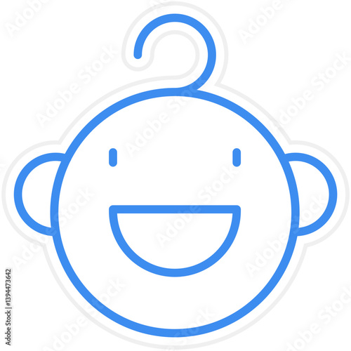 Smiling Baby Icon Style